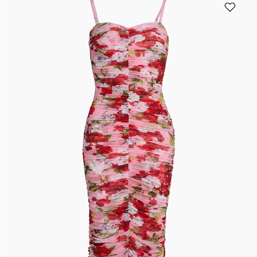 L'Agence Floral Caprice Strapless Midi Dress (0) - Picture 8 of 10